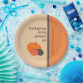 感謝祭ファミリーパンプキンパイ ペーパープレート (パーティー)