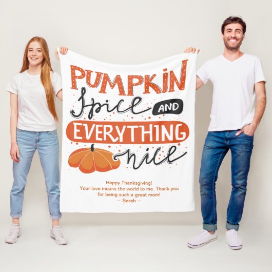 感謝祭ファミリー祖父母ギフト秋かわいい フリースブランケット (インサイチュ)