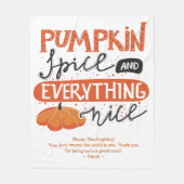 感謝祭ファミリー祖父母ギフト秋かわいい フリースブランケット (正面)