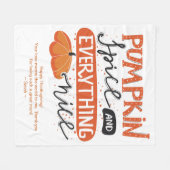 感謝祭ファミリー祖父母ギフト秋かわいい フリースブランケット (正面(横))