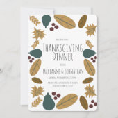 感謝祭ファンシー秋ディナーパーティー梨葉 招待状 (正面)