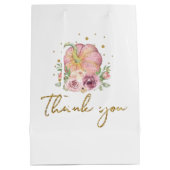 感謝祭ファースト誕生日サンキューパンプキン ミディアムペーパーバッグ (裏面)