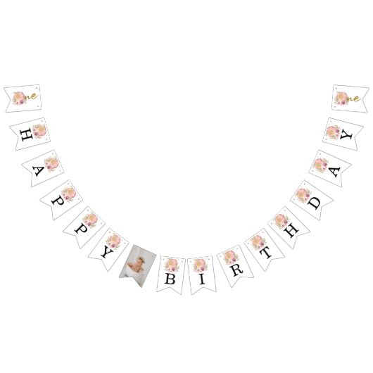 感謝祭ファースト誕生日パンプキン バンティングフラッグ