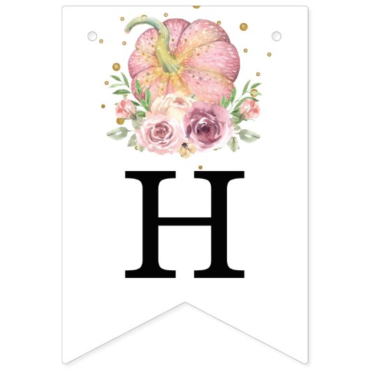 感謝祭ファースト誕生日パンプキン バンティングフラッグ (第2の旗)