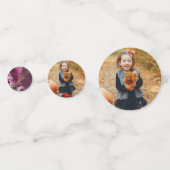 感謝祭ファースト誕生日ブルゴーニュ写真 コンフェッティ (裏面)