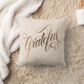 感謝祭フェイクのホイルエレガントグリーススクリプト クッション (ブランケット)