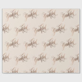 感謝祭フェイクのホイルエレガントグリーススクリプト ラッピングペーパー (フラット)