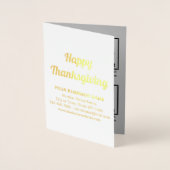 感謝祭フォイルカードにグレービジネスブランド 箔カード (正面)