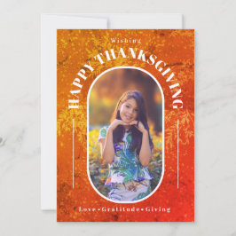 感謝祭フォトオモダンレンジブラウン シーズンカード