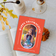 感謝祭フォトオレンジモダン色