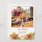 感謝祭フォトカードテンプレート シーズンカード (裏面)