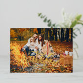 感謝祭フォトコラージュ |感謝葉の言葉 箔シーズンカード (立ち正面)