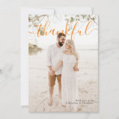 感謝祭フォトタイポグラフィテンプレート シーズンカード (正面)