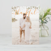 感謝祭フォトタイポグラフィテンプレート シーズンカード (スタンド正面)