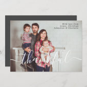 感謝祭フォトタイポグラフィテンプレート シーズンカード (正面/裏面)