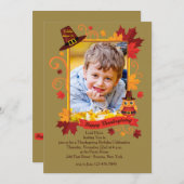 感謝祭フォトフレーム招待状 招待状 (正面/裏面)