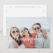 感謝祭フォトミニマル主義者 シーズンカード (正面/裏面)