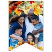 感謝祭フォト文字水葉色 バンティングフラッグ (第2の旗)