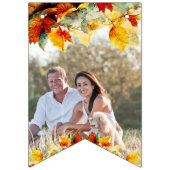 感謝祭フォト文字水葉色 バンティングフラッグ (第1の旗)