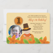 感謝祭フォト誕生日テンプレート任意の年齢 招待状 (正面)