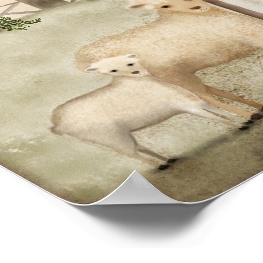 感謝祭フォークアートピルグリムホステスギフトの好意 ポスター (角)