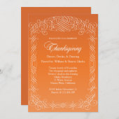 感謝祭フォーマル招待状書道スタイル 招待状 (正面/裏面)