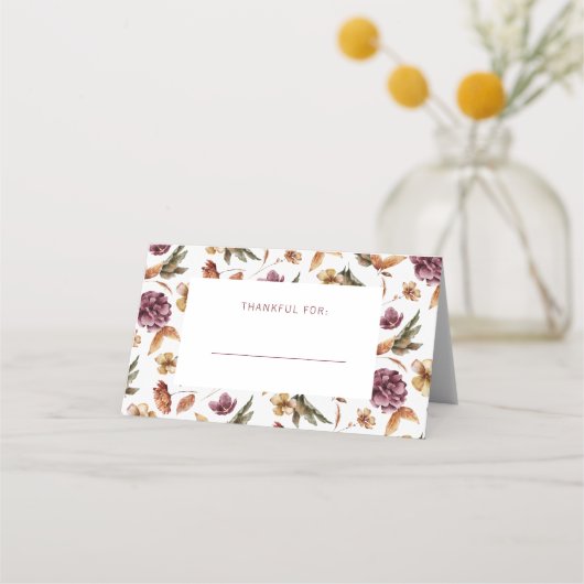 感謝祭フォールディング座席表 プレイスカード (正面)