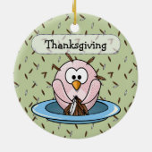 感謝祭フクロウ セラミックオーナメント (裏面)