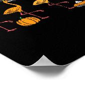 感謝祭フラミンゴおもしろい秋秋の鳥の男 ポスター (角)