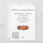 感謝祭フレーム迷路 |カボチャ白 シーズンカード (裏面)