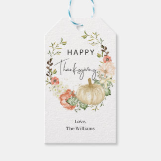 感謝祭フローラカボチャ ギフトタグ