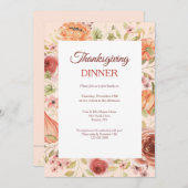 感謝祭フローラディナー招待状 招待状 (正面/裏面)