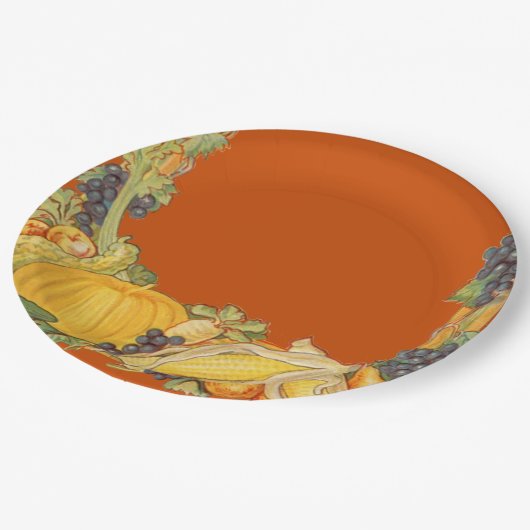 感謝祭フーズ紙プレート ペーパープレート (アングル)