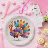 感謝祭ブライトフェザーズトルコ紙プレート ペーパープレート (パーティー)