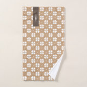 感謝祭ブラウンズフローラ名前をカスタムする バスタオルセット (ハンドタオル)