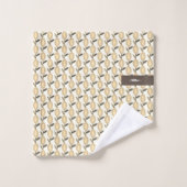 感謝祭ブラウンズフローラ名前をカスタムする バスタオルセット (ウォッシュタオル)