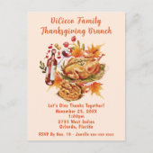 感謝祭ブランチハーベストお祝い ポストカード (正面)