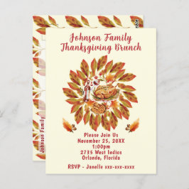 感謝祭ブランチ秋の饗宴シーン ポストカード