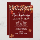 感謝祭ブルゴーニュ赤紅葉 招待状 (正面/裏面)