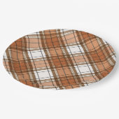 感謝祭プライドバーントオレンジパーティープレート ペーパープレート (アングル)