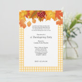 感謝祭プレイドピクニックパーティの招待状 招待状 (スタンド正面)