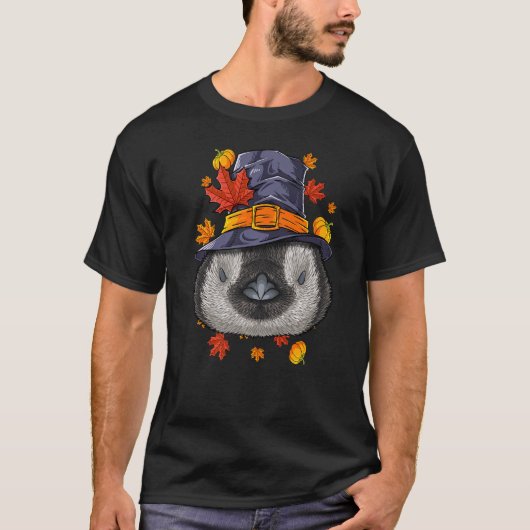 感謝祭ペンギンピルグリムコスチューム秋 Tシャツ (正面)
