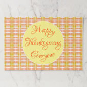 感謝祭ペーパープレートマット ペーパーパッド (正面)