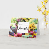 感謝祭ホリデーオータムハーベストテーブル誕生日 カード (黄色い花)