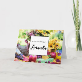 感謝祭ホリデーオータムハーベストテーブル誕生日 カード