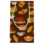 感謝祭ホリデーディナーパーティーバッグ スモールペーパーバッグ (正面)