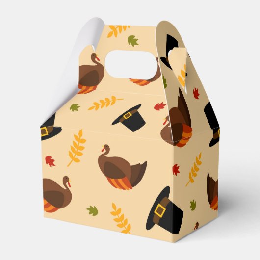 感謝祭ホリデートルコのディナーパーティーボックス フェイバーボックス (正面サイド)