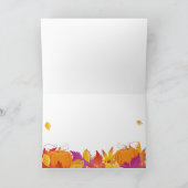 感謝祭ホリデー秋金ゴールドメープ葉ルウッド カード (内部)