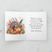 感謝祭ボホーターキーホールディングホリデーカード シーズンカード (内部)