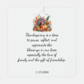 感謝祭ボホーターキー記念パーティー メタルオーナメント (裏面)